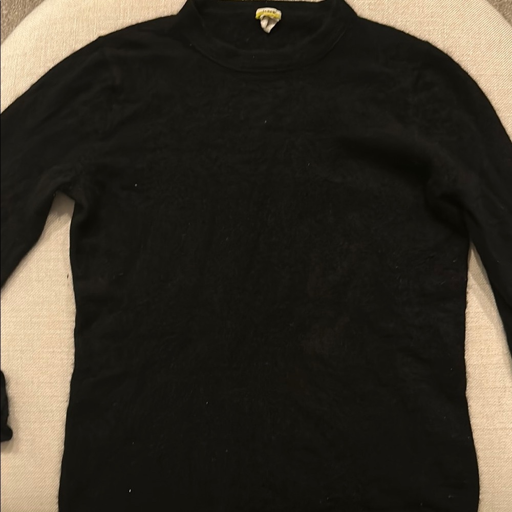 Jcrew black cashmere crew neck sweater